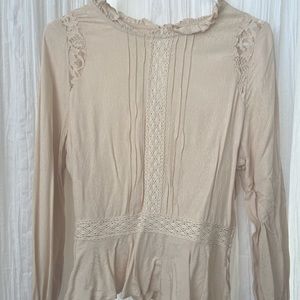 Band of Gypsies Cream Lace Top